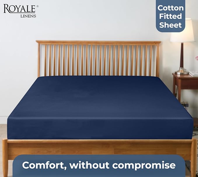 Royale Linens 100% Organic Cotton Fitted Sheet - Image 7
