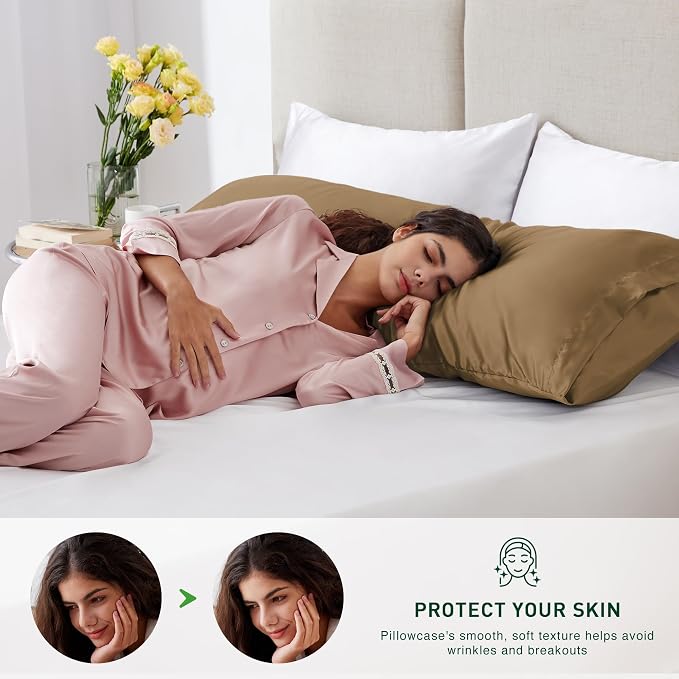 Love's cabin Satin Body Pillowcase 20x54, Cooling Pillow Cover - Image 3