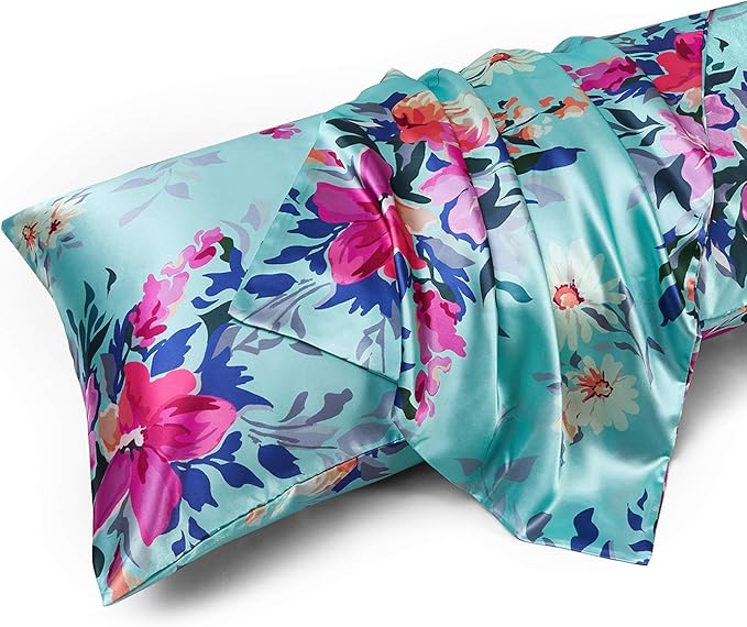 MR&HM Satin Body Pillow Cover, Soft and Breathable Body Pillow Case by MRHM
