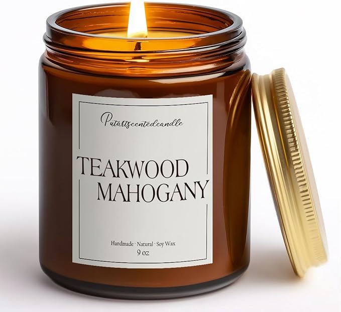 Mahogany & Teakwood Highly Scented Candles by Unknown