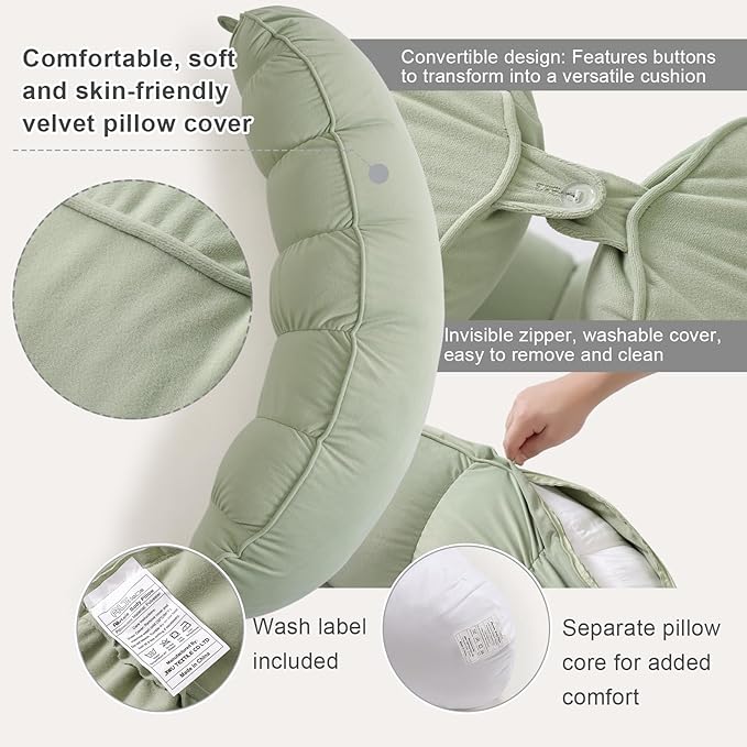 Peallow – Long Round Body Pillow - Image 4