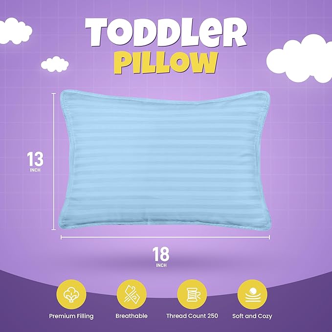 Utopia Bedding Toddler Pillow, 13x18 Small Kids Pillow - Image 2