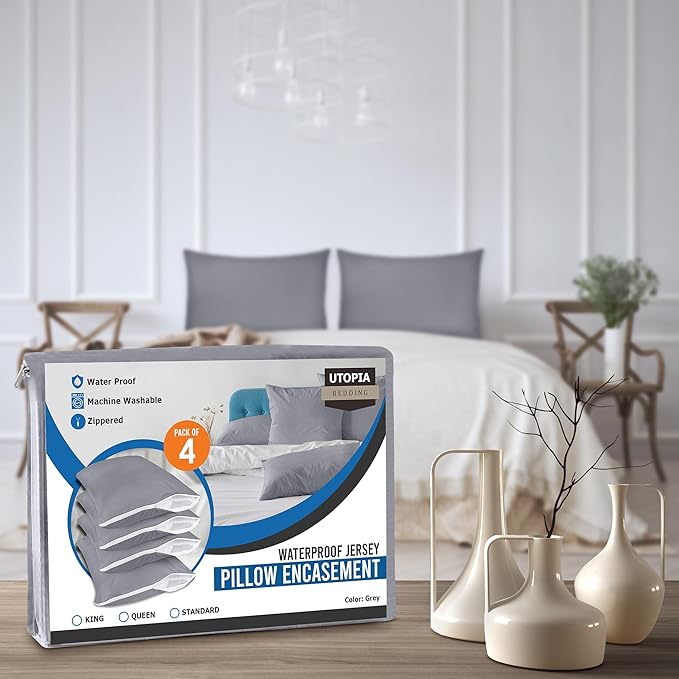 Utopia Bedding Premium 100% Waterproof Pillow Protectors - Image 8