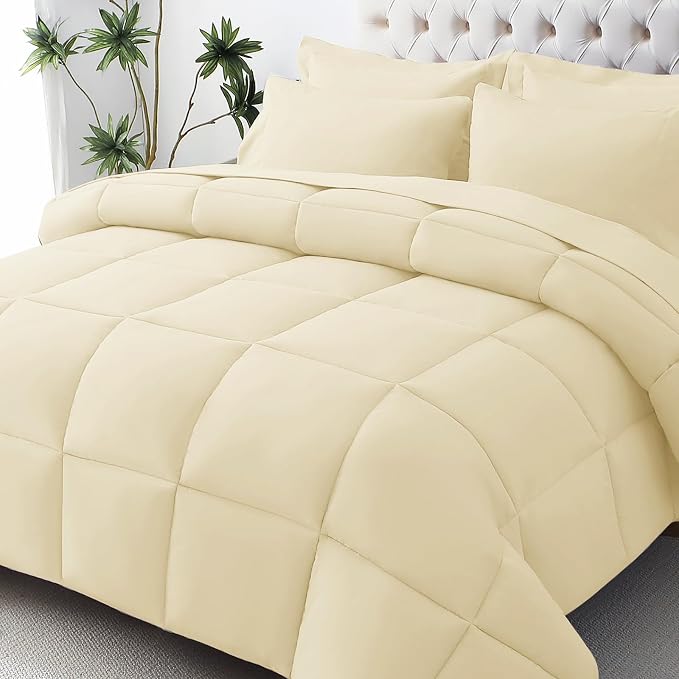 JOLLYVOGUE Twin Comforter Set, Ultra-Soft Bed in a Bag Twin Size 5 Pieces by JOLLYVOGUE
