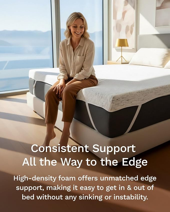 ViscoSoft 4 Inch Memory Foam Mattress Topper King - Image 5