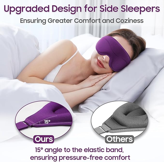 Sleep Mask - Total Blackout 3D Sleeping Mask, Super Lightweight & Silky Soft - Image 3