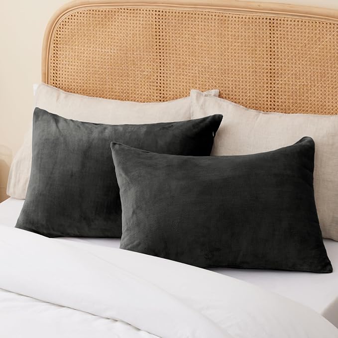 BEDELITE Flannel King Size Pillow Cases Set of 2, Super Soft Fleece Pillowcases - Image 7