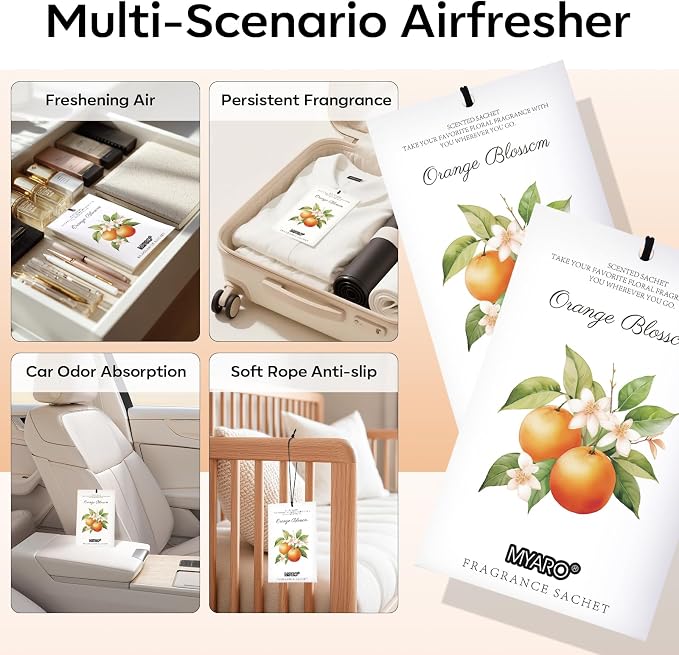 MYARO 12 Packs Orange Scented Sachets - Image 3