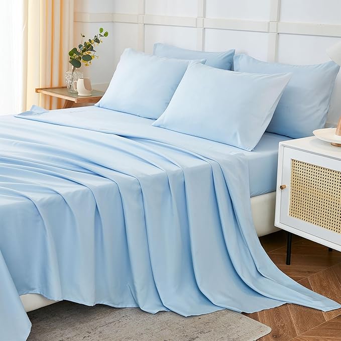 ILAVANDE Queen Sheets Set 6 Piece, Hotel Luxury Super Soft 1800 Series by ILAVANDEforYourBedHome