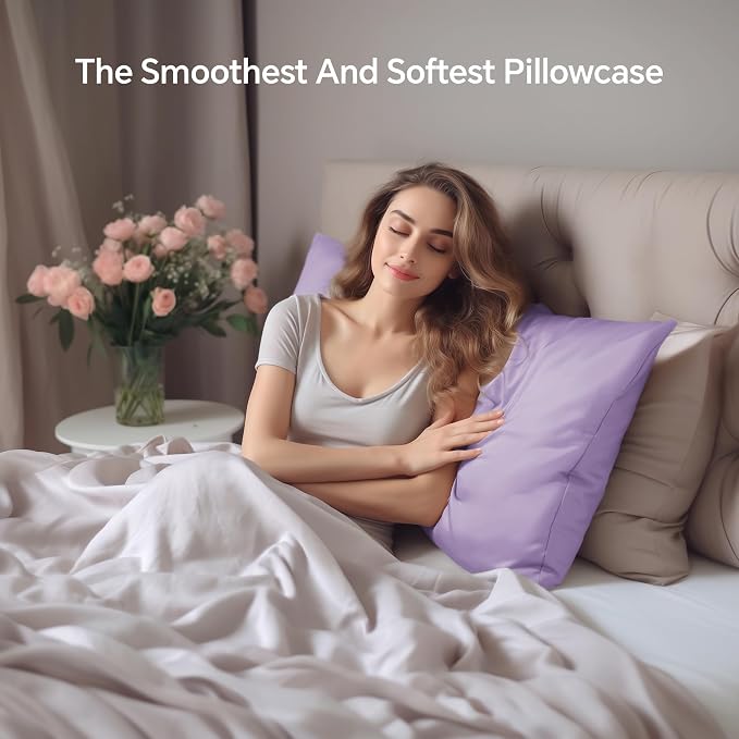 INFIIXSO Silk Pillow Cases 2 Pack Standard Size, Ultra Smooth & Soft Mulberry - Image 9