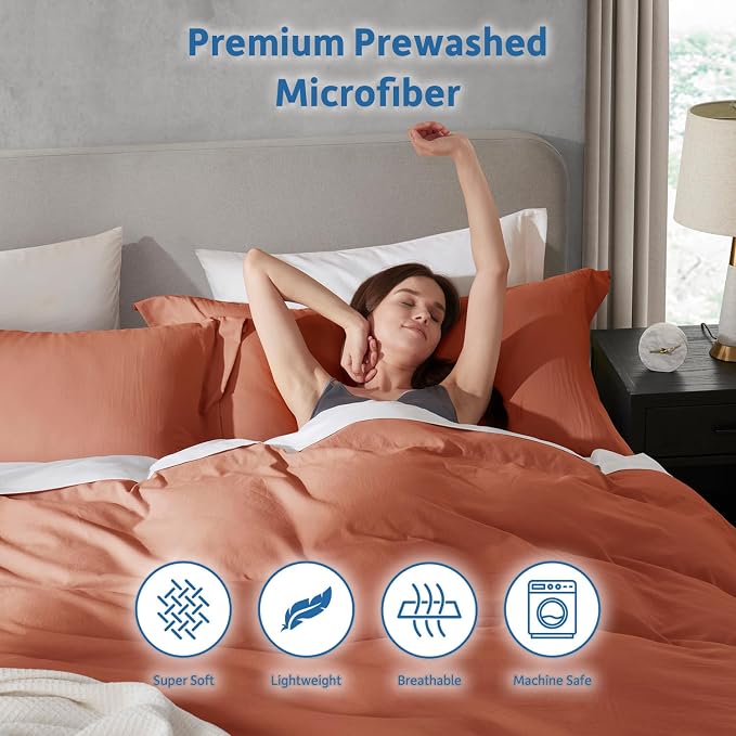 Nestl Rust Duvet Cover King Size - Image 6