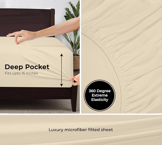 Royale Linens Fitted Sheet Twin XL - Image 3