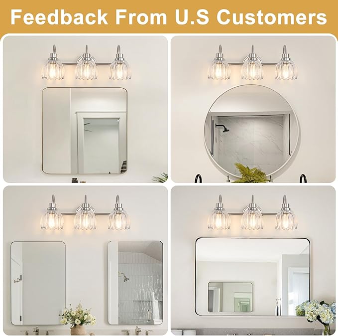 Bathroom Light Fixtures, Brushed Nickel Vanity Lights - Image 4