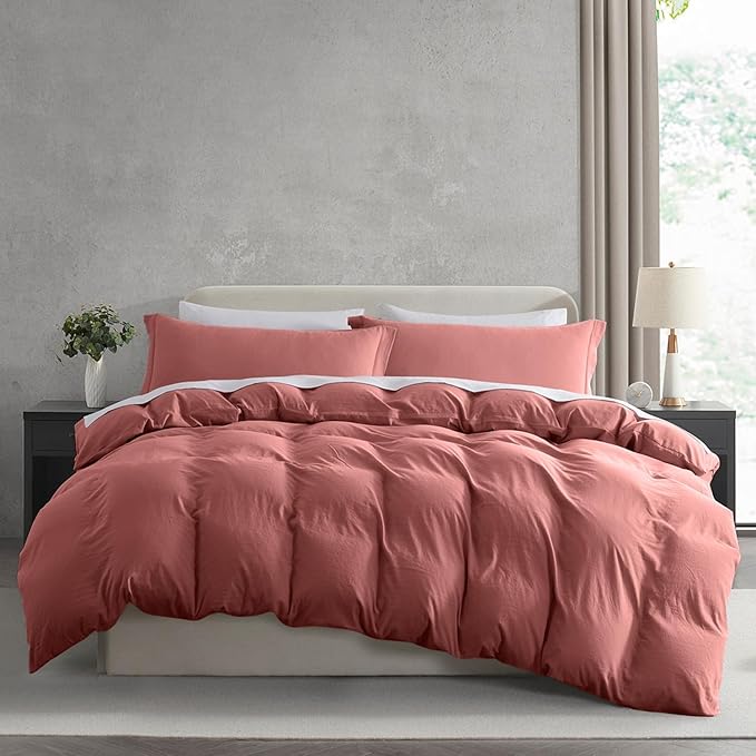 Nestl Pink Clay Duvet Cover King Size by Nestl