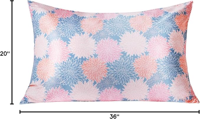MANSPHIL King Pink Floral 100% Silk Pillow Cases - Image 8