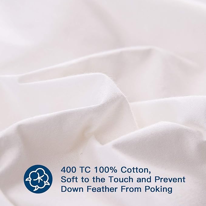 ELEMUSE Full Size Extra Thick Fusion Goose Down Feather Filled Mattress Topper - Image 5