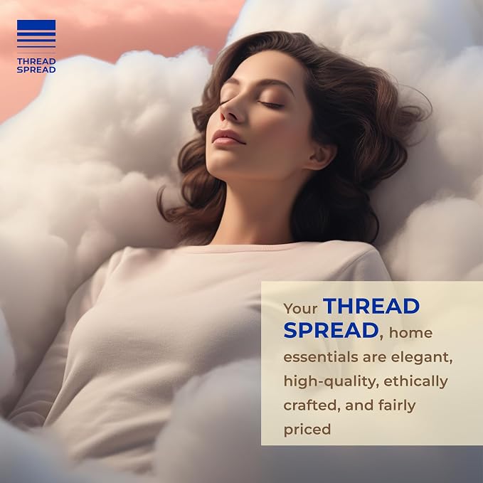 Thread Spread 100% Egyptian Cotton King Size Pillow Cases Set of 4 - Image 7
