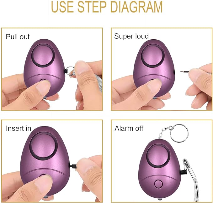 KOSIN Personal Safety Alarm, 6 Pack 140DB Personal Security Alarm Keychain - Image 5