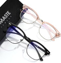 Blue Light Blocking Glasses Vintage Half Frame UV Clear Lens Anti Eyestrain by AOMASTE