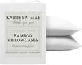 Karissa Mae Cooling Bamboo Viscose Standard Size Pillowcase Set | 100% by KARISSAMAE