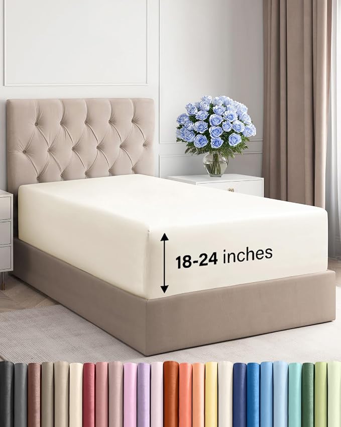 Extra Deep Twin XL Fitted Sheet by CGKUnlimited