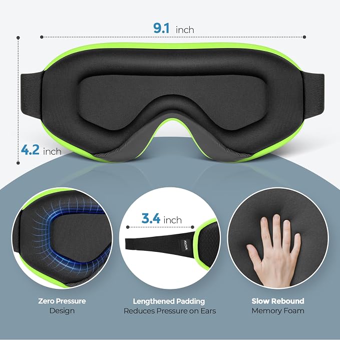 WAOAW Sleep Mask for Men Women: Blackout Eye Masks for Sleep - Image 8