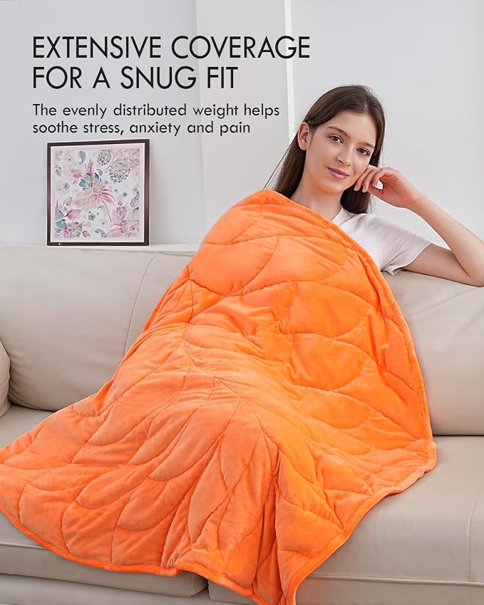 Kaisa Weighted Lap Blanket 7 lbs 41" x 53", Cozy Luxury Crystal Velvet Small - Image 2