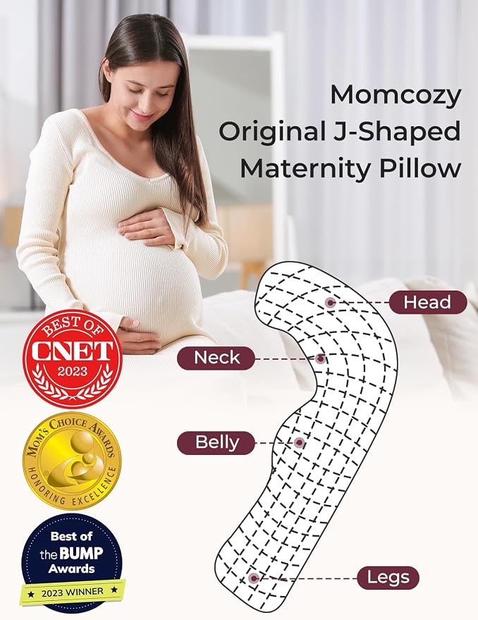 Momcozy J-Shaped Pregnancy Pillow - Image 4