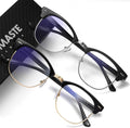 Blue Light Blocking Glasses Vintage Half Frame UV Clear Lens Anti Eyestrain by AOMASTE