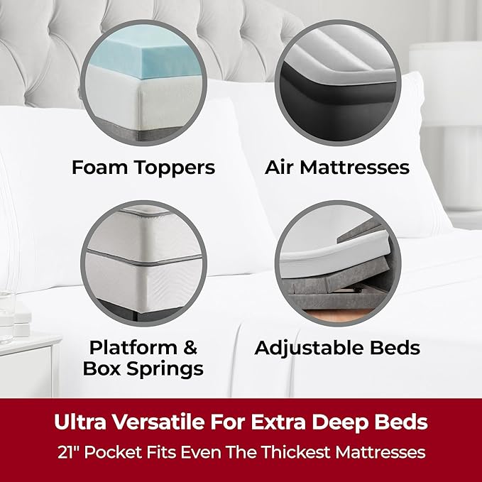 Mellanni Extra Deep King Sheets - Image 2