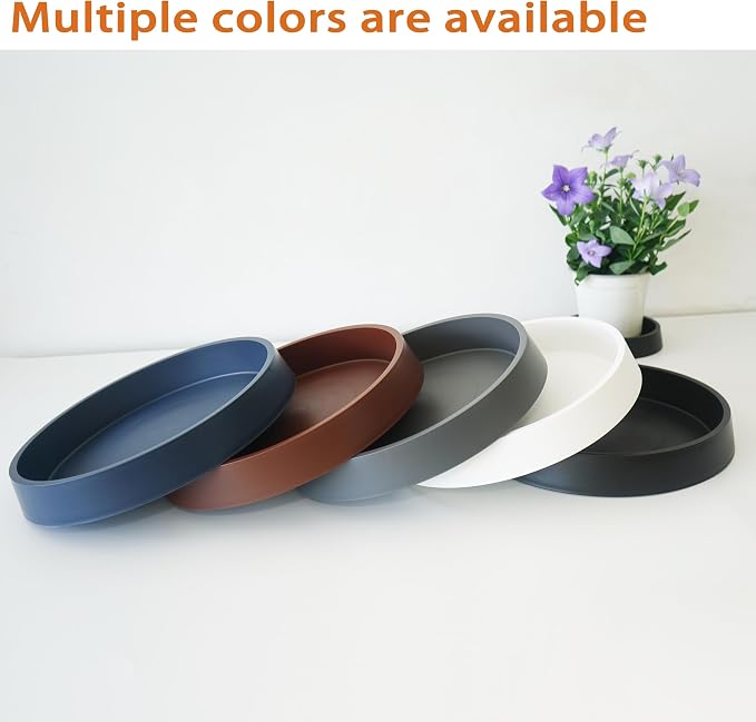 Plant Saucer Tray for Ceramic Plastic Pots, 16 inch Plant Saucers for Indoors - Image 6
