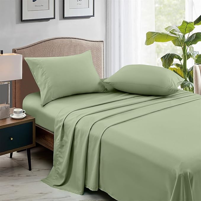 FreshCulture Queen Flat Sheets Only, Soft Microfiber Bedding Sheets - Image 3