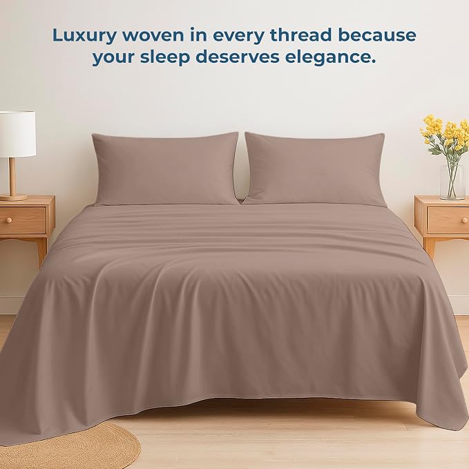 Royale Linens 100% Organic Cotton Full Flat Sheet Only - Image 6