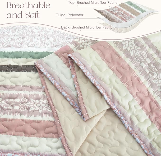 Exclusivo Mezcla Reversible Boho Quilts Queen Size - Image 4