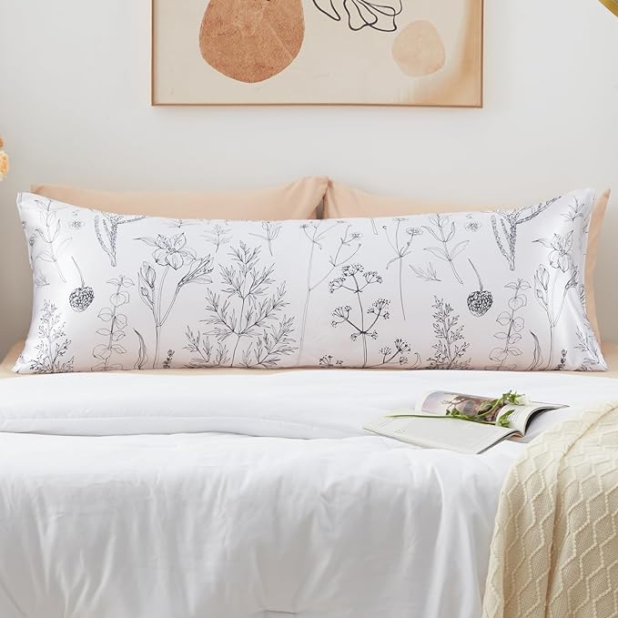EXQ Home Satin Body Pillow Pillowcase Super Soft Silk Pillowcase, Body Pillow by EXQHomeTexitleCoLtd