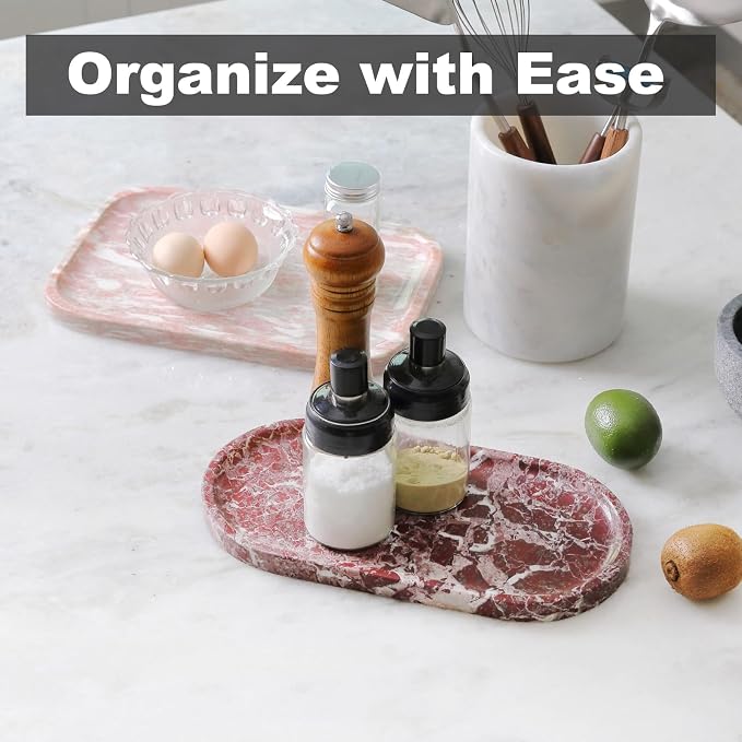 Koville Norway Natural Marble Tray, Catchall Tray - Image 3