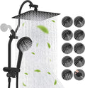 Hibbent cUPC Certified All Metal 10" Rainfall Showerhead Combo, High Pressure by Hibbent