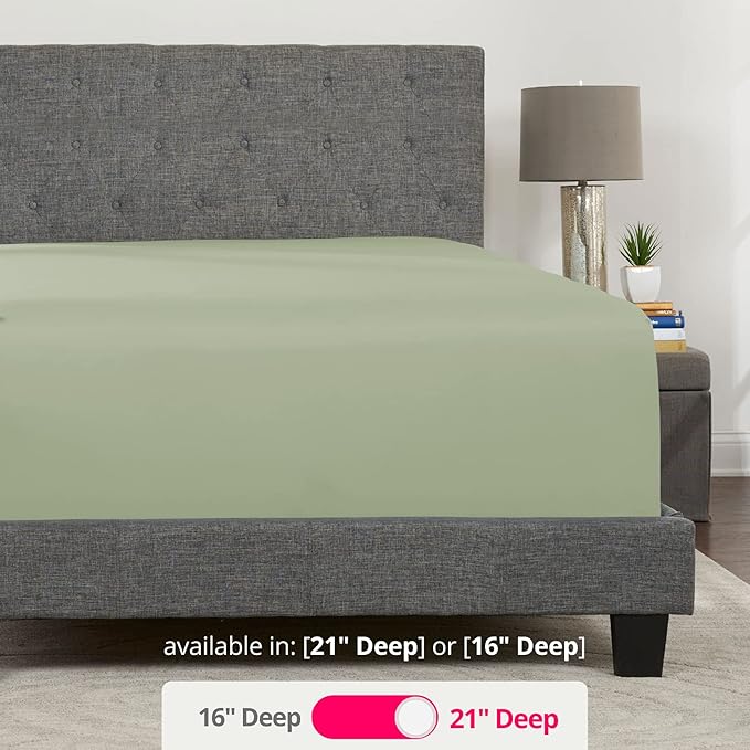 Deep Pocket Full Size Fitted Sheet 21' Full Size Deep Pocket Sheet Perfectly - Image 3