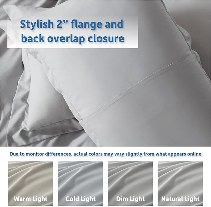 Nestl Light Grey Duvet Cover Queen Size - Image 8