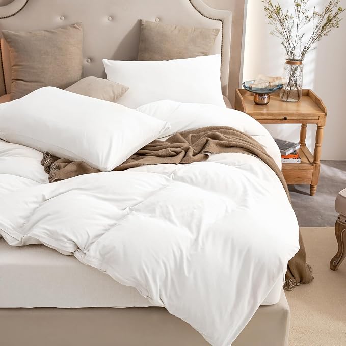 PURE ERA Jersey Knit Duvet Cover Set 100% T-Shirt Cotton Super Soft Comfy 2pc - Image 3