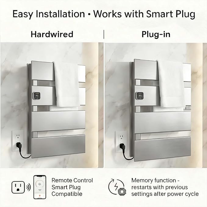 Electric Towel Warmer, Heated Towel Rack - Image 4