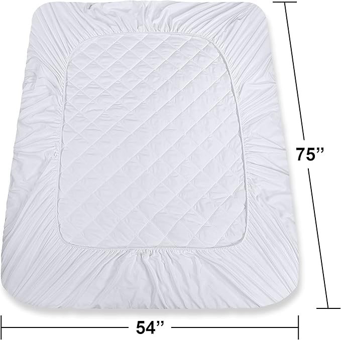 Utopia Bedding 2 Pack Quilted Fitted Mattress Pad, Full Size, Elastic Fitted - Image 4