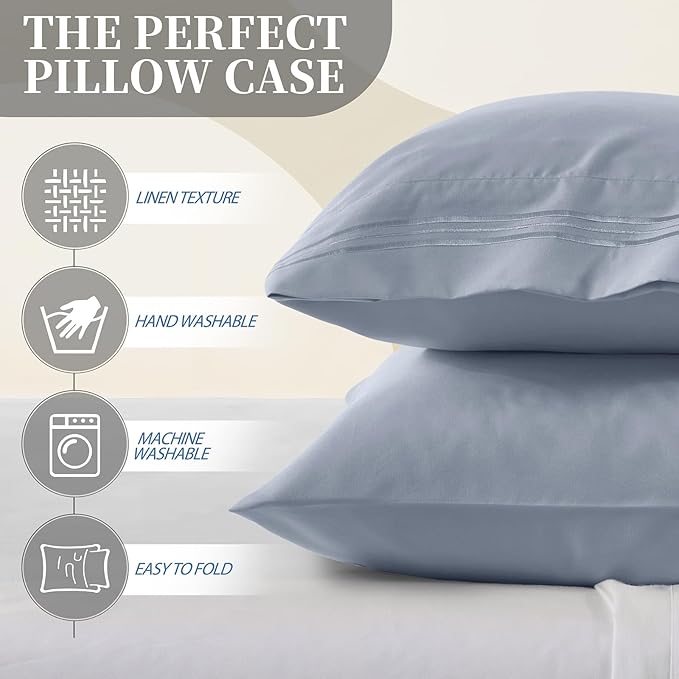 Vonty 2 Pack Queen Pillow Cases - Image 2