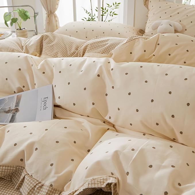 mixinni Floral Duvet Cover Set Full Size – 100% Cotton 3-Piece Bedding Set - Image 9