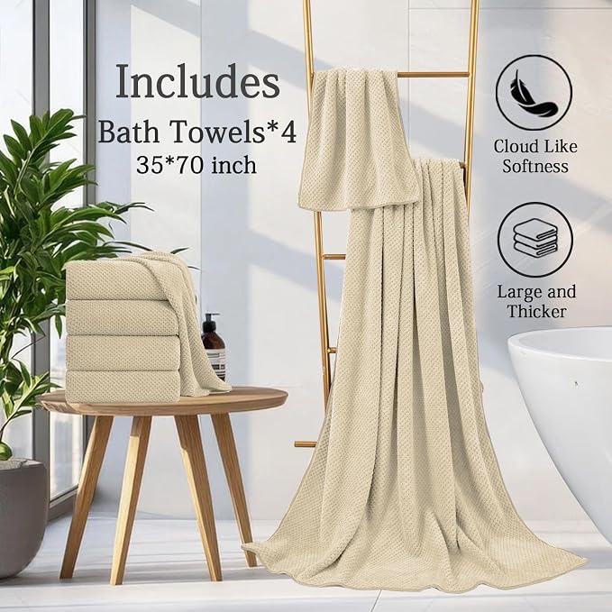 Extra Large Bath Towels Set 35x70 Inches - Image 6