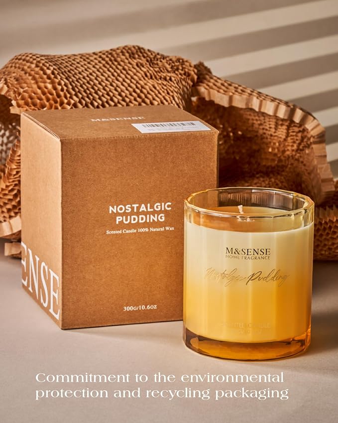 M&SENSE Spiced Pumpkin Fall Scented Candles Natural Soy Wax Non Toxic, 10.6oz - Image 8