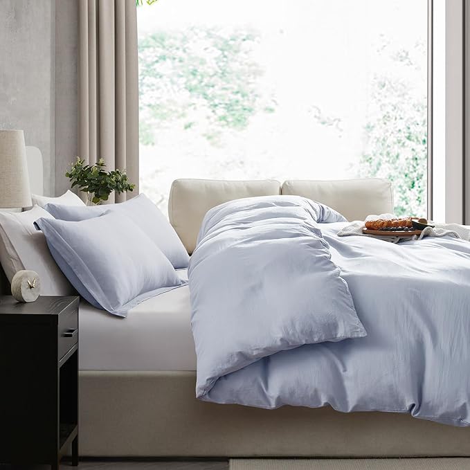 Nestl Ice Blue Duvet Cover King Size - Image 7