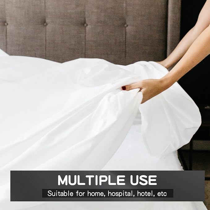 Mattress-Homes Oversized King Plus 100% Egyptian Cotton Top Sheet 1Pcs - Image 2