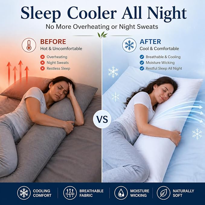 evoLive Rayon derived from Bamboo Material Cooling Breathable Pillow - Image 3