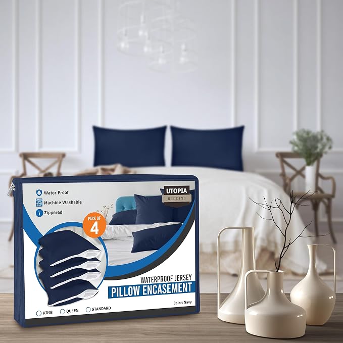 Utopia Bedding Premium 100% Waterproof Pillow Protectors - Image 8
